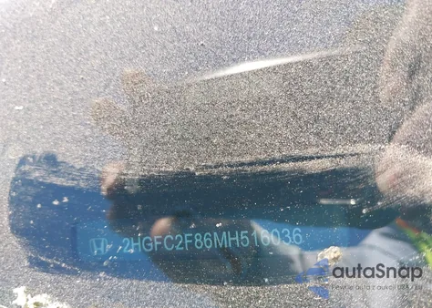 2021 Honda Civic Sport из США, поврежденный, VIN 2HGFC2F86MH516036